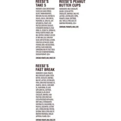 REESE'S Milk Chocolate Peanut Butter Assortment Snack Size Candy, Individually Wrapped, 32.06 Oz, Bulk Party Bag (3400093922) -Gerber || Lindt || Mars Sales sp170265553 s7