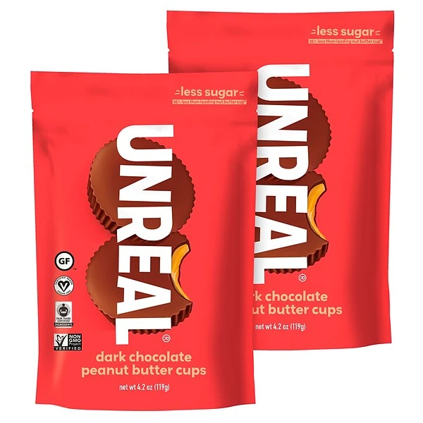 Unreal Dark Chocolate Peanut Butter Cups, 4.2 Oz., 2 Pk 4 Unreal Dark Chocolate Peanut Butter Cups, 4.2 Oz., 2 Pk - Image 2