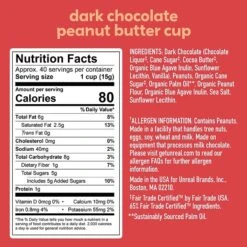Unreal Dark Chocolate Peanut Butter Cups, 0.53 Oz., 40 Ct.