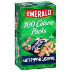 Emerald 100 Calorie Pack Salt And Pepper Cashews, 7 Bags/Pack (SNY33725)