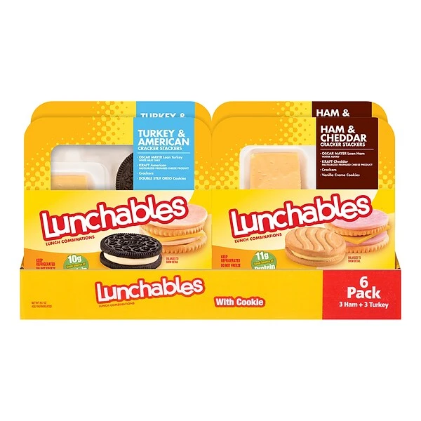 Lunchables Turkey And Ham Combo, 6/Pack (902-00011) 3 Lunchables Turkey And Ham Combo, 6/Pack (902-00011)