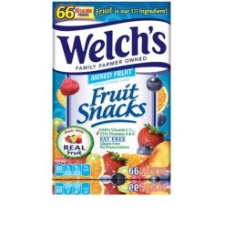Welch's Mixed Fruit Snacks, 80 Calorie Pouches, 66/Box (PIM69866)