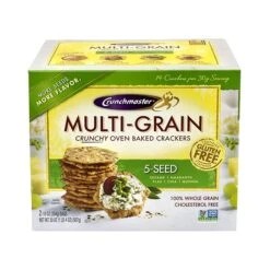 Crunchmaster Gluten Free 5-Seed Crackers, 0 Oz., 20 Packs/Box (220-00757)