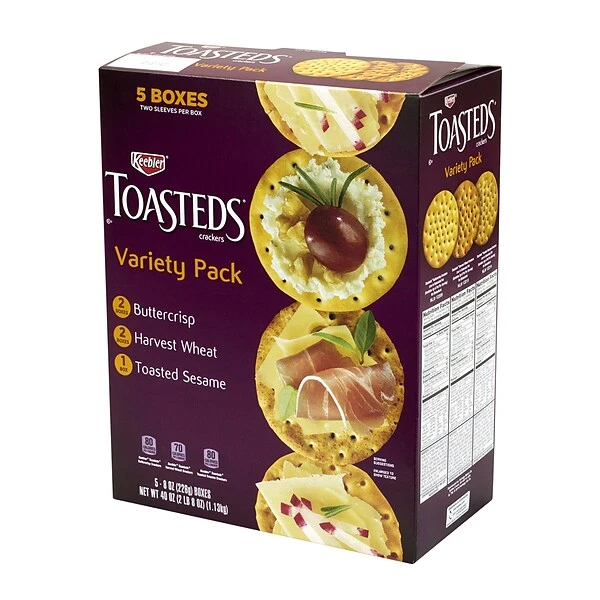 Keebler Toasteds Party Pack Cracker Assortment, 40 Oz. (900-00116) 4 Keebler Toasteds Party Pack Cracker Assortment, 40 Oz. (900-00116) - Image 2