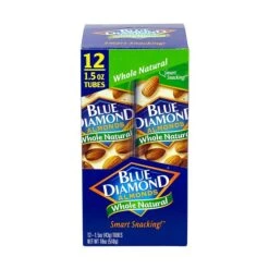 Blue Diamond Whole Natural Almonds, 1.5 Oz., 12 Bags/Pack (209-02634)