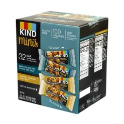KIND Minis Dark Chocolate Nuts & Sea Salt And Caramel Almond & Sea Salt Variety, 0.7 Oz, 32 Count (220-00799) -Gerber || Lindt || Mars Sales sp32072864 s7