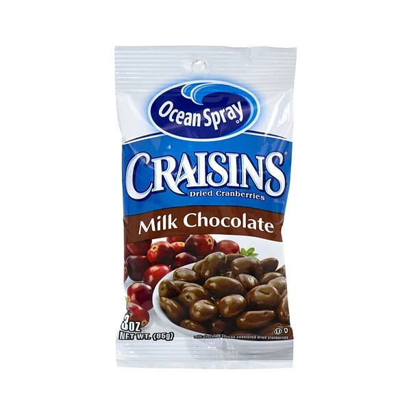Ocean Spray Craisins Milk Chocolate Pieces, 2 Oz., 10/Pack (307-00073) 3 Ocean Spray Craisins Milk Chocolate Pieces, 2 Oz., 10/Pack (307-00073)