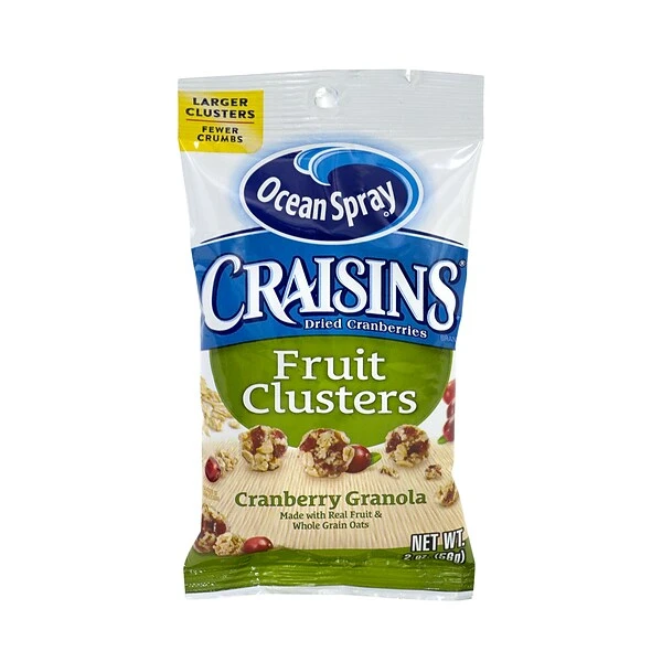 Ocean Spray Craisins Fruit Clusters, Cranberry Granola, 2 Oz., 10/Pack (307-00075) 3 Ocean Spray Craisins Fruit Clusters, Cranberry Granola, 2 Oz., 10/Pack (307-00075)
