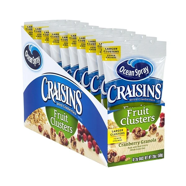 Ocean Spray Craisins Fruit Clusters, Cranberry Granola, 2 Oz., 10/Pack (307-00075) 5 Ocean Spray Craisins Fruit Clusters, Cranberry Granola, 2 Oz., 10/Pack (307-00075) - Image 3