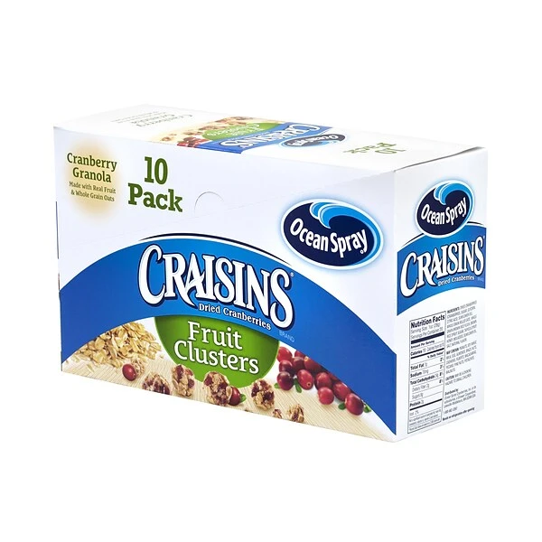 Ocean Spray Craisins Fruit Clusters, Cranberry Granola, 2 Oz., 10/Pack (307-00075) 7 Ocean Spray Craisins Fruit Clusters, Cranberry Granola, 2 Oz., 10/Pack (307-00075) - Image 5