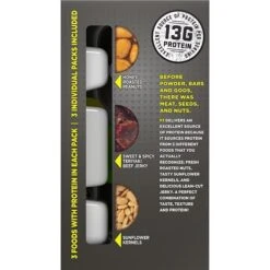 P3 Portable Protein Honey Roasted Peanuts, Sweet & Spicy Teriyaki Jerky, And Sunflower Kernelss, 3/Pack (GEN02034) -Gerber || Lindt || Mars Sales sp32910948 s7