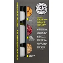 P3 Portable Protein Honey Roasted Peanuts, Maple Ham Jerky, And Sunflower Kernels, 3/Pack (GEN20358) -Gerber || Lindt || Mars Sales sp32910959 s7