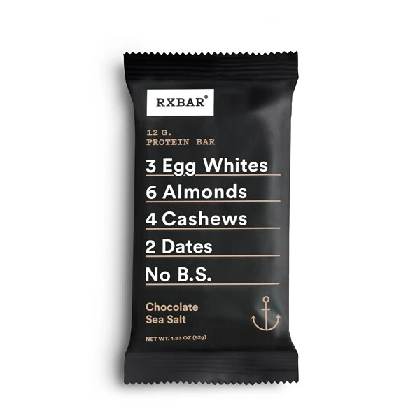 RXBAR Chocolate Sea Salt Protein Bar, 1.83 Oz, Box Of 12 (CGO00430) 3 RXBAR Chocolate Sea Salt Protein Bar, 1.83 Oz, Box Of 12 (CGO00430)