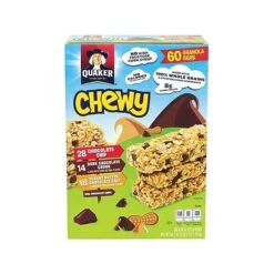 Quaker Chewy Bars, Variety, 0.84 Oz., 60/Box (220-00434)
