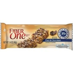 Fiber One Chewy Bars, Oats & Chocolate, 1.4 Oz., 16/Box (14562)