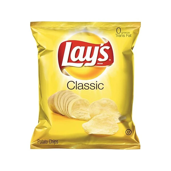 Lay's Original Potato Chips, 1.5 Oz., 64 Bags/Pack (FRI44359) 3 Lay's Original Potato Chips, 1.5 Oz., 64 Bags/Pack (FRI44359)