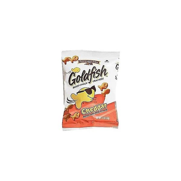 Goldfish Cheddar Crackers, 1.5 Oz., 72 Packs/Box (CAM13539) 3 Goldfish Cheddar Crackers, 1.5 Oz., 72 Packs/Box (CAM13539)