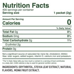 Whole Earth, Stevia Leaf And Monk Fruit Natural Sweetener Blend, 2-Gram Packets, 400/Carton (NUT00145) -Gerber || Lindt || Mars Sales sp45457238 s7