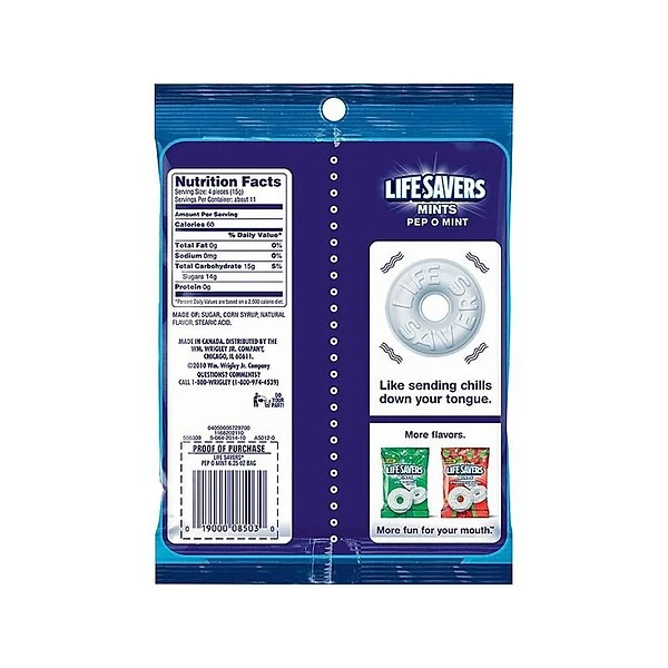 Life Savers Mints, Pep-O-Mint, 6.25 Oz. (NFG08503) 3 Life Savers Mints, Pep-O-Mint, 6.25 Oz. (NFG08503)