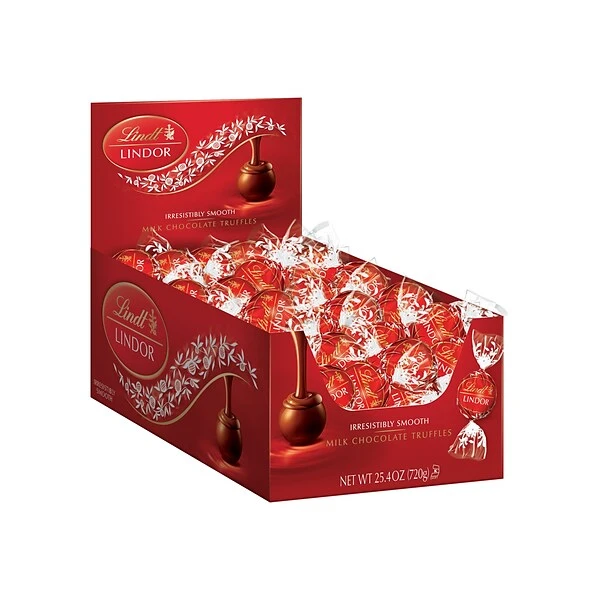 Lindt Lindor Truffle Chocolate, 25.4 Oz., 60/Box (3512) 3 Lindt Lindor Truffle Chocolate, 25.4 Oz., 60/Box (3512)