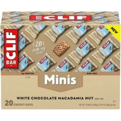 Clif Mini Energy Bars, White Chocolate Macadamia Nut, 1.0 Oz., 20/Box (CCC37295)