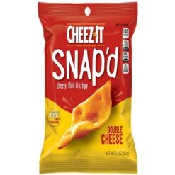 Cheez-It Snap'd Double Cheese Crackers, 2.2 Oz., 6 Packs/Box (KEE11422)