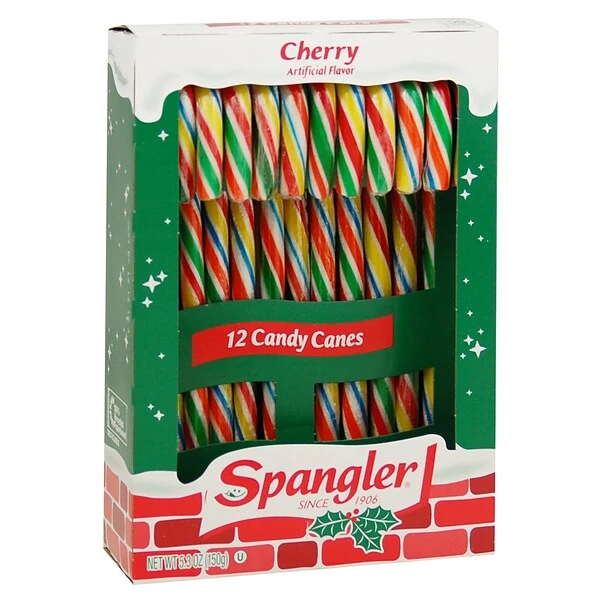 Spangler Cherry Candy Canes, 12 Canes Per Pack, 3 Packs/Box (211-X0001) 3 Spangler Cherry Candy Canes, 12 Canes Per Pack, 3 Packs/Box (211-X0001)