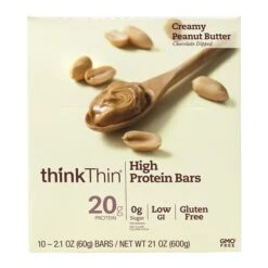 ThinkThin High Protein Bar, Creamy Peanut Butter, 2.1 Oz, 10/Pack (307-00113) -Gerber || Lindt || Mars Sales sp54474085 s7