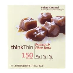 ThinkThin Protein Bar, Salted Caramel, 1.41 Oz, 10/Pack (307-00112) -Gerber || Lindt || Mars Sales sp54474102 s7