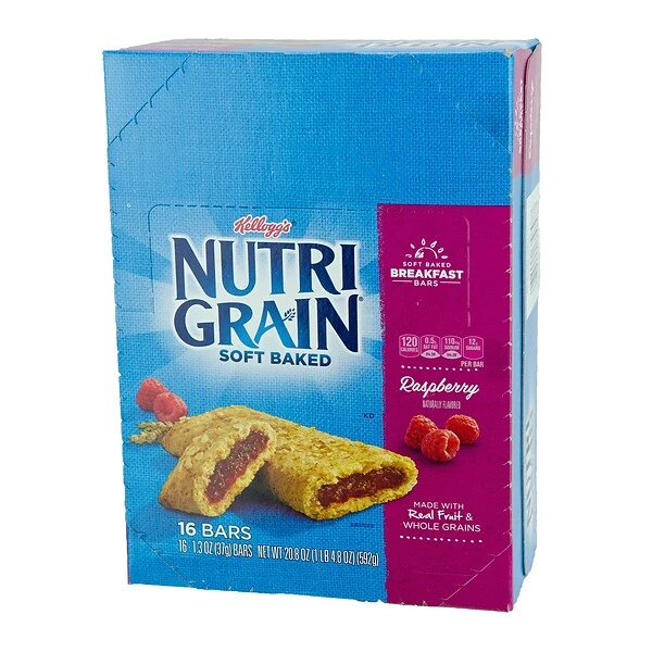 Nutri-Grain Breakfast Bars, Raspberry, 1.3 Oz., 16/Box (511382) 4 Nutri-Grain Breakfast Bars, Raspberry, 1.3 Oz., 16/Box (511382) - Image 2