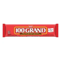 100 Grand Candy Bar, Milk Chocolate And Caramel, 1.5 Oz., 36/Box (209-00160)