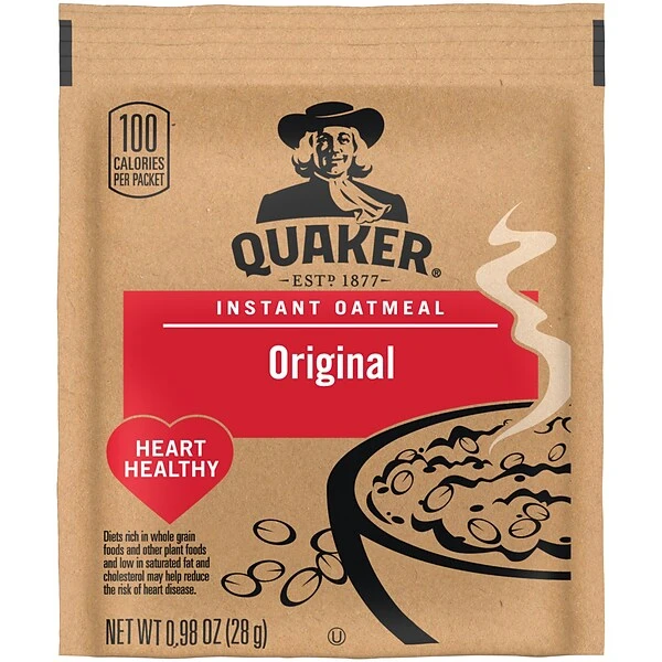 Quaker Oatmeal, 0.98 Oz., 48/Carton (43661) 3 Quaker Oatmeal, 0.98 Oz., 48/Carton (43661)