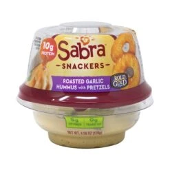 Sabra Classic Hummus With Pretzels, 4.56 Oz., 6/Pack (30080)