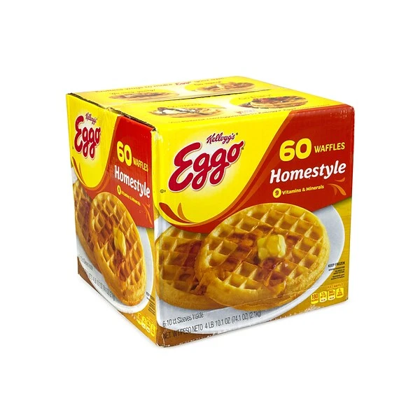 Kellogg's Homestyle Waffles, 4 Lb., 6/Pack (903-00016) 3 Kellogg's Homestyle Waffles, 4 Lb., 6/Pack (903-00016)