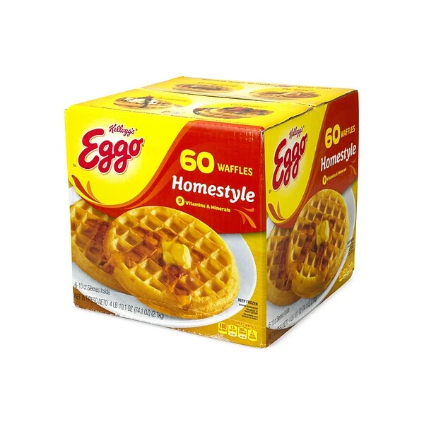 Kellogg's Homestyle Waffles, 4 Lb., 6/Pack (903-00016) 4 Kellogg's Homestyle Waffles, 4 Lb., 6/Pack (903-00016) - Image 2