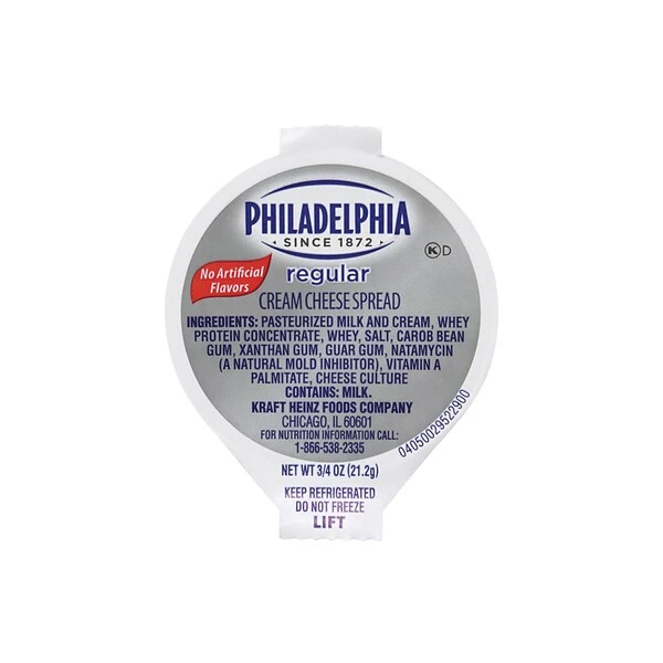 Philadelphia Regular Cream Cheese, 0.75 Oz. (902-00451) 3 Philadelphia Regular Cream Cheese, 0.75 Oz. (902-00451)