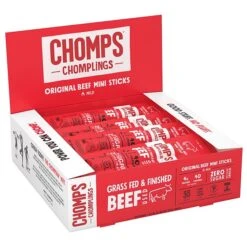 Chomps Chomplings Mini Original Beef Meat Sticks, 24/Box (ZHO00480)