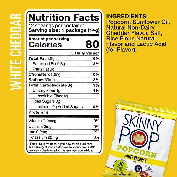 Skinny Pop Variety Snack Pack, 36/Pack (220-01049) 10 Skinny Pop Variety Snack Pack, 36/Pack (220-01049) - Image 8