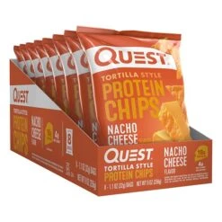 Quest Protein Chips Gluten Free Nacho Tortilla Chips, 1.1 Oz., 8 Bags/Pack (307-00241) -Gerber || Lindt || Mars Sales sp99364028 s7